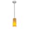 Access Lighting Glassn Glass Cylinder, LED Pendant, Brushed Steel Finish, Clear Amber Glass 28033-3R-BS/CLAM - alternate 1